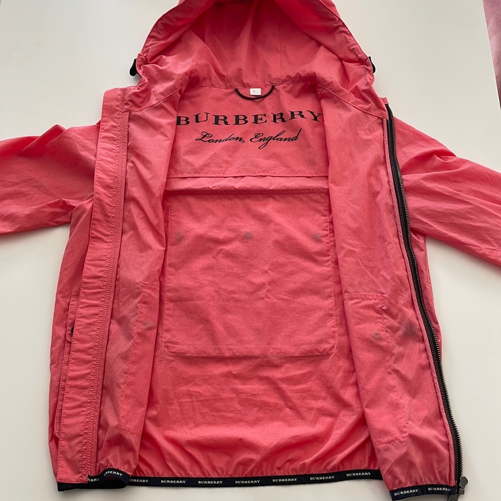 Coral Pink Burberry windbreaker